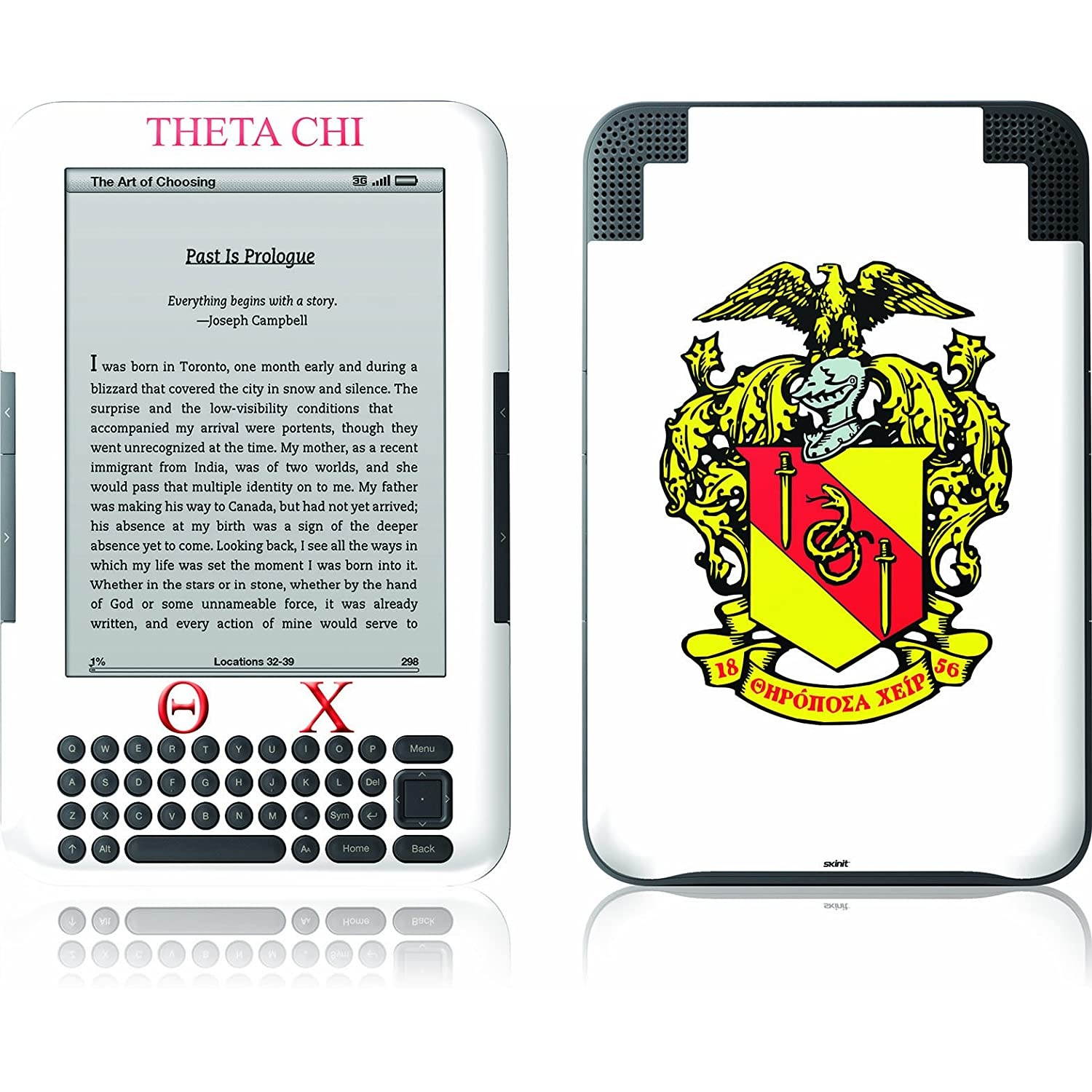Skinit Kindle Skin (Fits Kindle Keyboard), Theta Chi