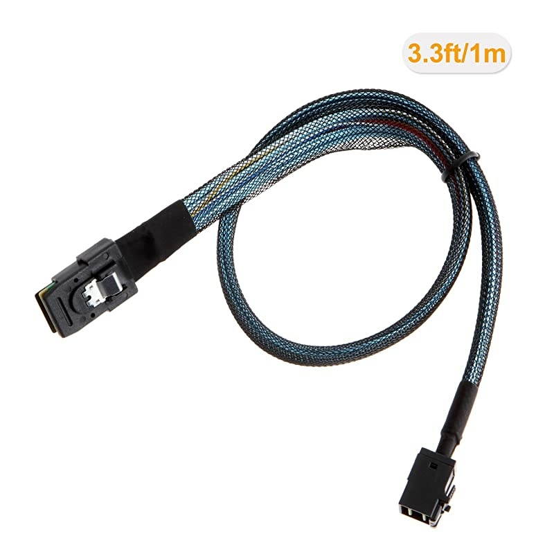 Internal Mini SAS HD Cable 33FT Mini SAS SFF8643 to Mini SAS 36Pin SFF8087 Cable Mini SAS 36Pin to SFF8643 Cable 1 Meter