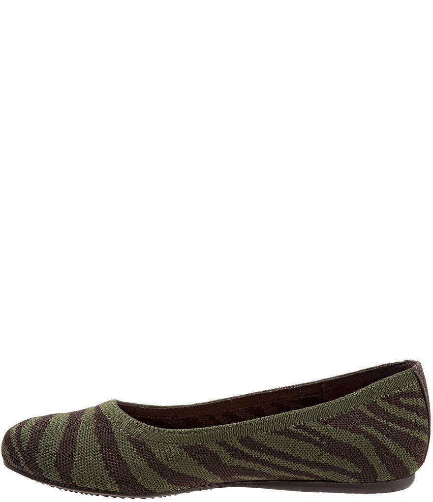 SoftWalk Sonora Tiger Print Knit Ballerina Flats