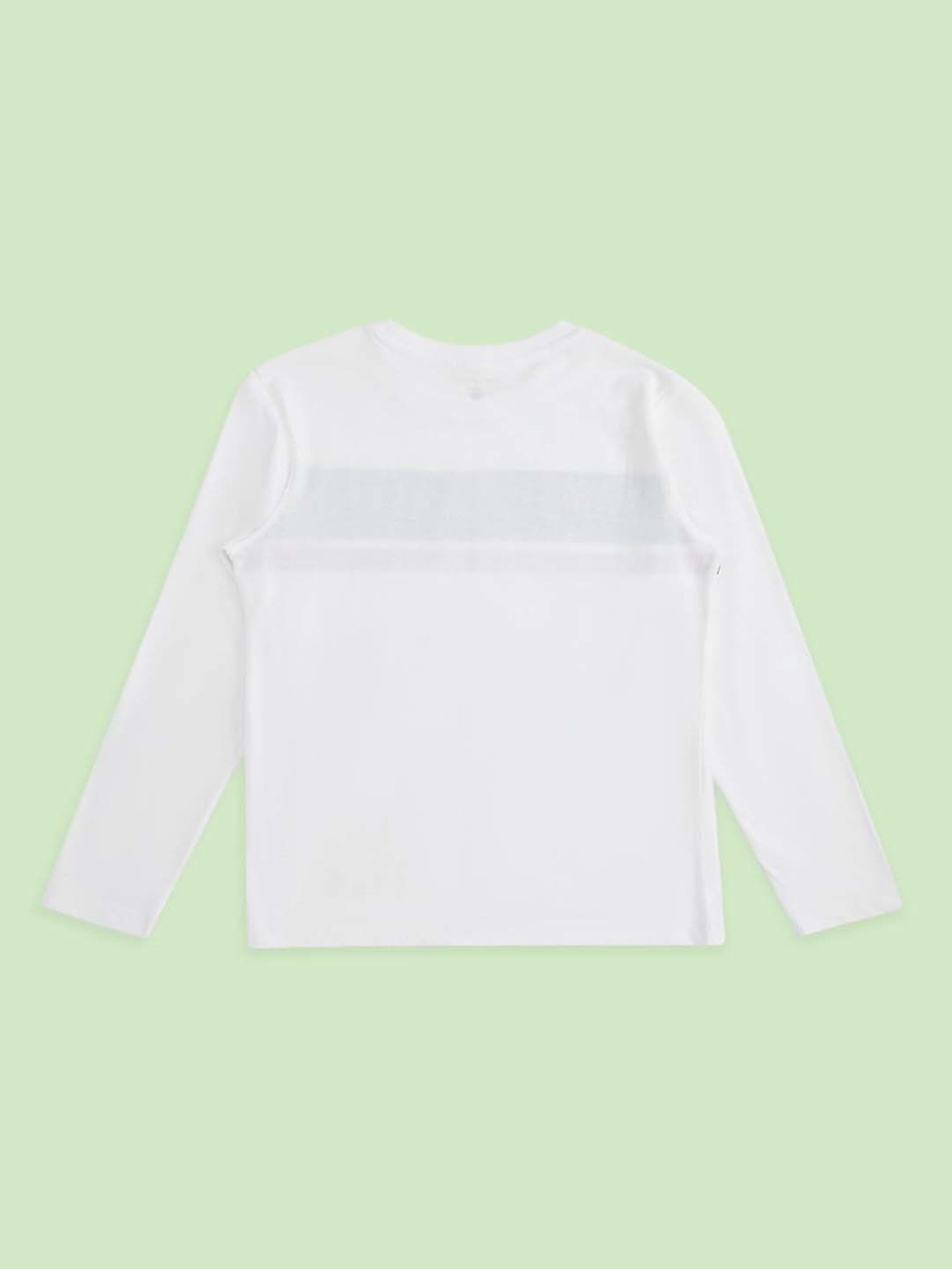 Pantaloons Baby Kids Red & White Cotton Printed Full Sleeves T-Shirt