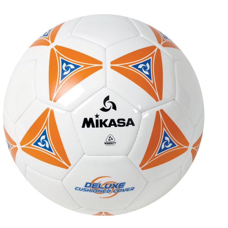 Mikasa No 4 Deluxe Cushioned Soccer Ball, Orange/White/Blue