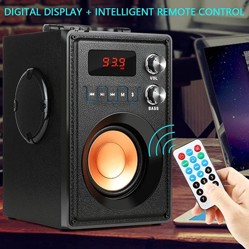 20W 30W Peak Portable Bluetooth Speaker with Subwoofer Rich Bass Wireless Stereo OutdoorIndoor Speakers Support Remote Control FM Radio TF Card for Home Party Smartphone Computer PC