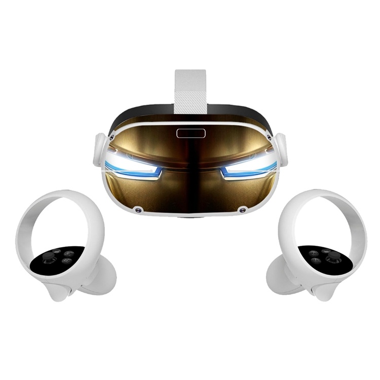 Amify Vinyl Skin Sticker for Oculus Quest 2 VR Headset Controller PVC Decals Cute Cartoon Wrap Cover for Oculus Quest 2 Accessories