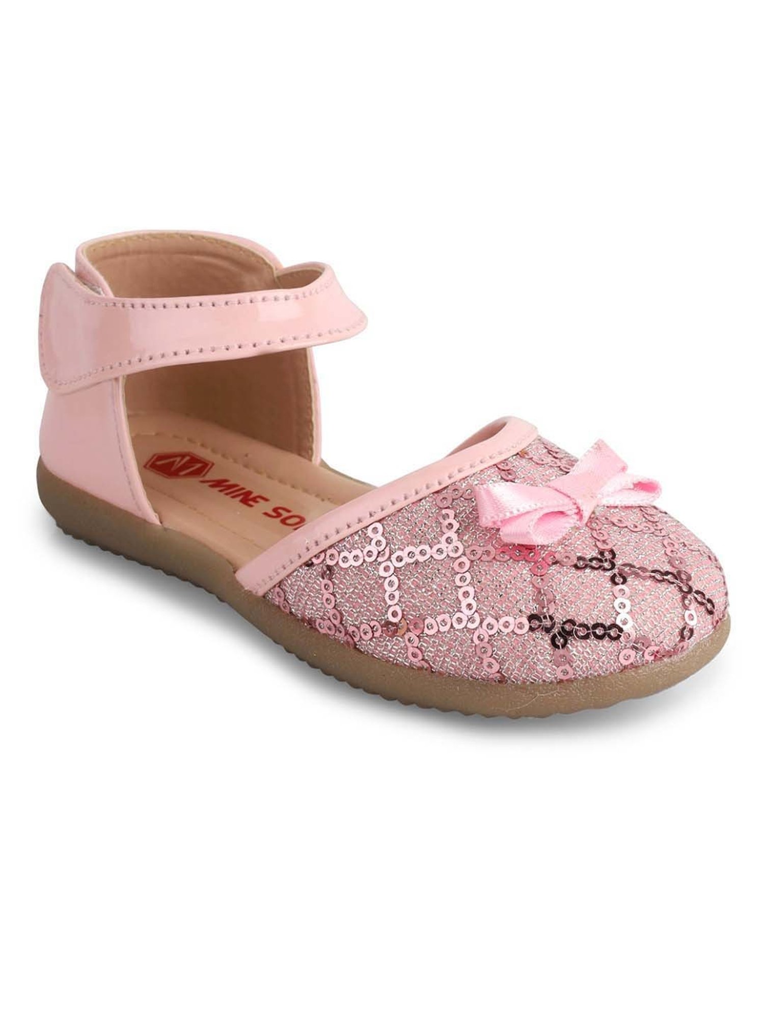 Minesole Kids Pink Ankle Strap Sandals