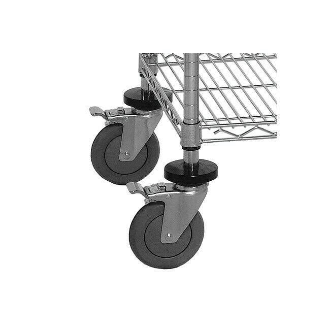 Swivel Casters, Polyurethane, 5" x 1 1/4", Gray, 4/Case