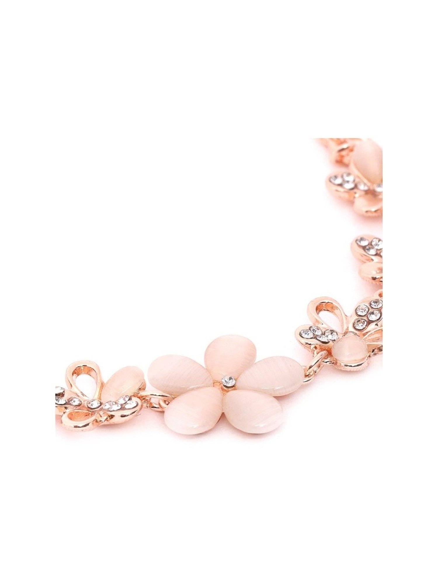 Youbella Artificial Jewellery Combo Of Two Crystal Flexible fit Bracelet - Set of 2