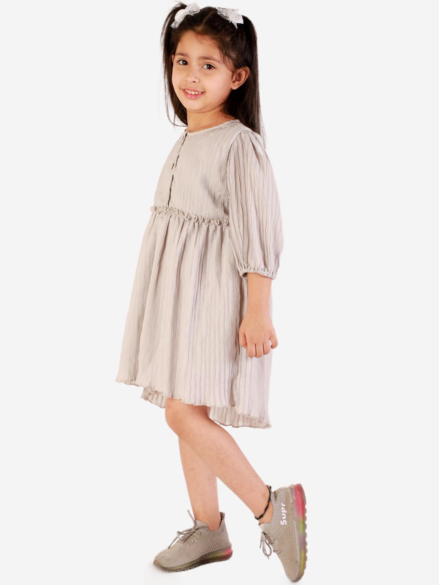 KidsDew Grey Regular Fit Dress