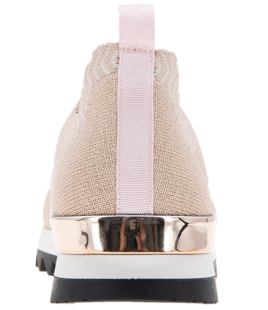 BCBGeneration Lendall Stretch Knit Fabric Logo Strap Slip On Sneakers