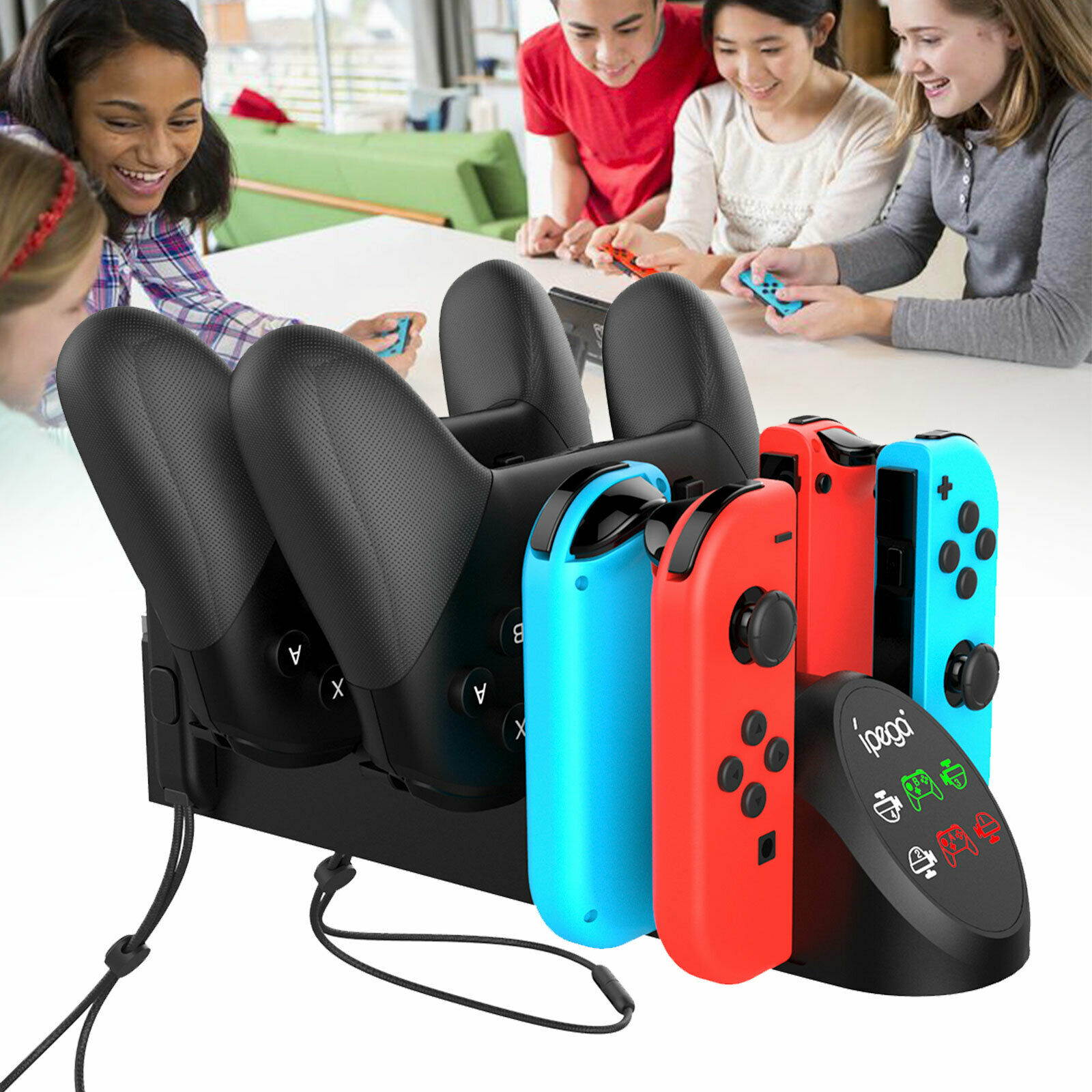 Upgraded LED Fast Charging Docking Stand For Nintendo Switch Controller Joy-con