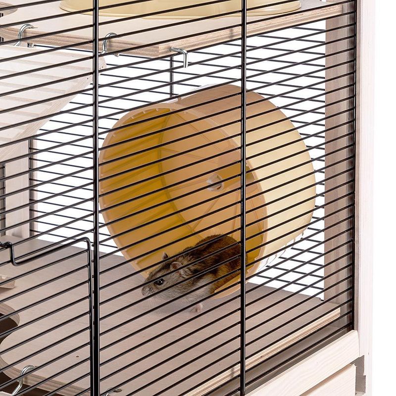 Trixie 2-Story Rabbit Hutch - Medium - Brown/White