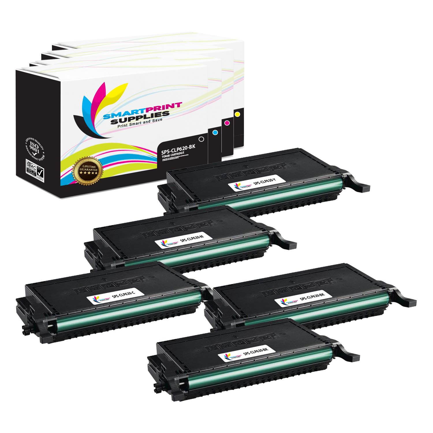 Smart Print Supplies Compatible CLT-508L High Yield Toner Cartridge Replacement for Samsung CLP-620 670, CLX 6220 6250 Printers (CLT-K508L BK, CLT-C508L C, CLT-M508L M, CLT-Y508L Y) - 5 Pack