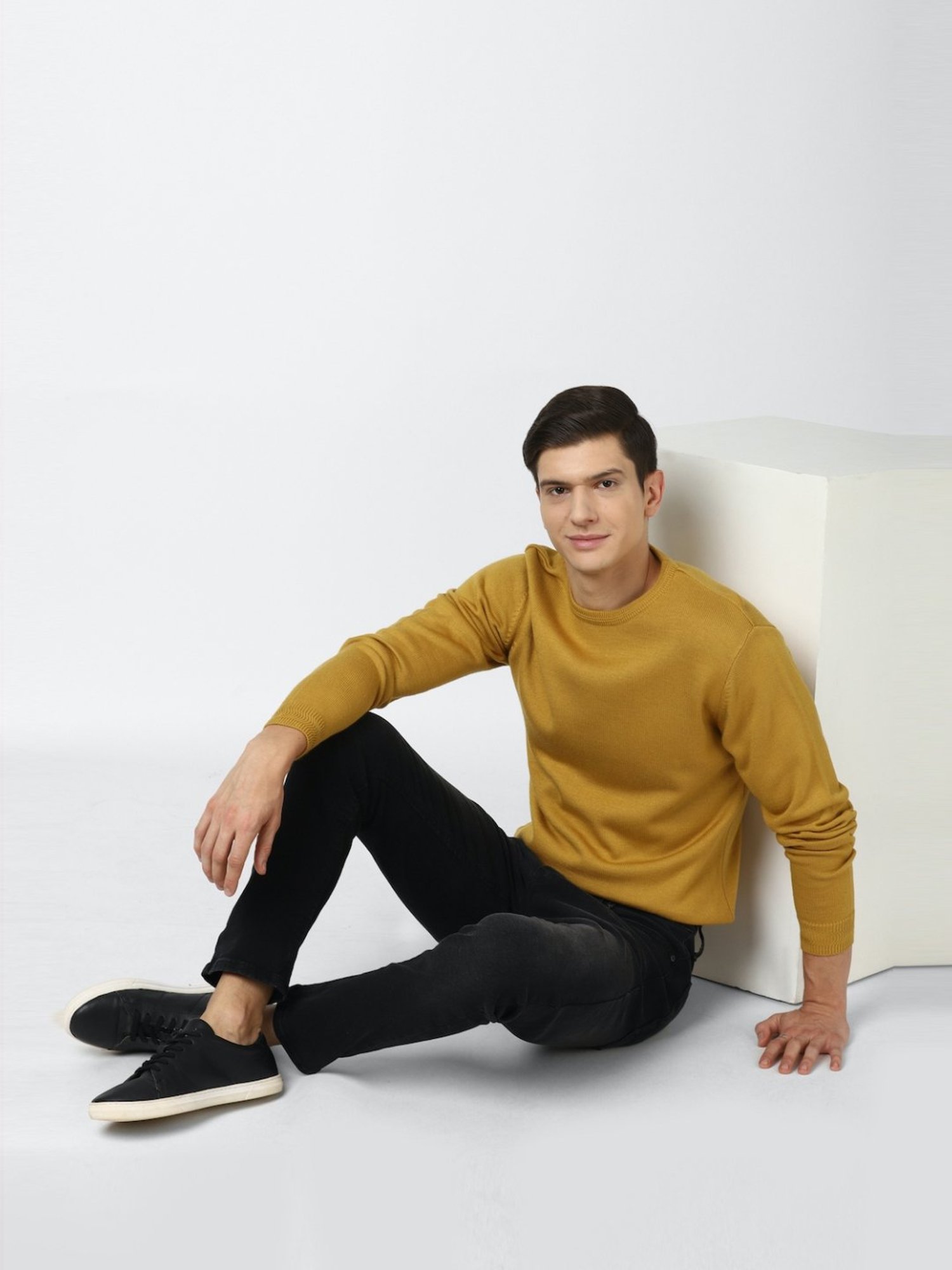 Duke Wine Self Striped Sweater