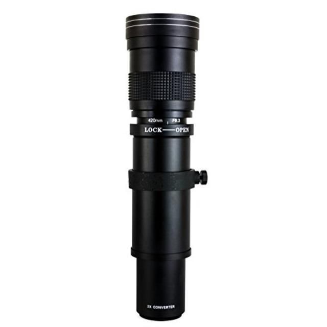 Opteka 420-1600mm f/8.3 HD Telephoto Zoom Lens for Nikon D5, D4S, DF, D4, D3, D810, D800, D750, D610, D600, D500, D7500, D7200, D7100, D5600, D5500, D5300, D3400, D3300 and D3200 Digital SLR Cameras
