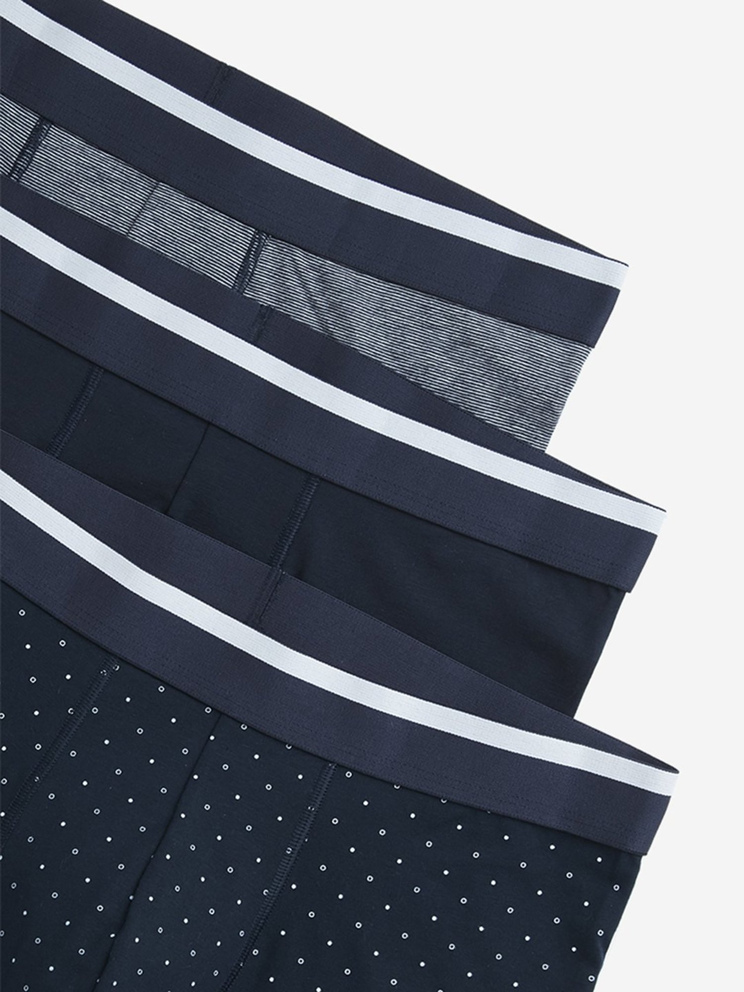 WES Lounge by Westside Navy Cotton Blend Trunks - Pack of 3