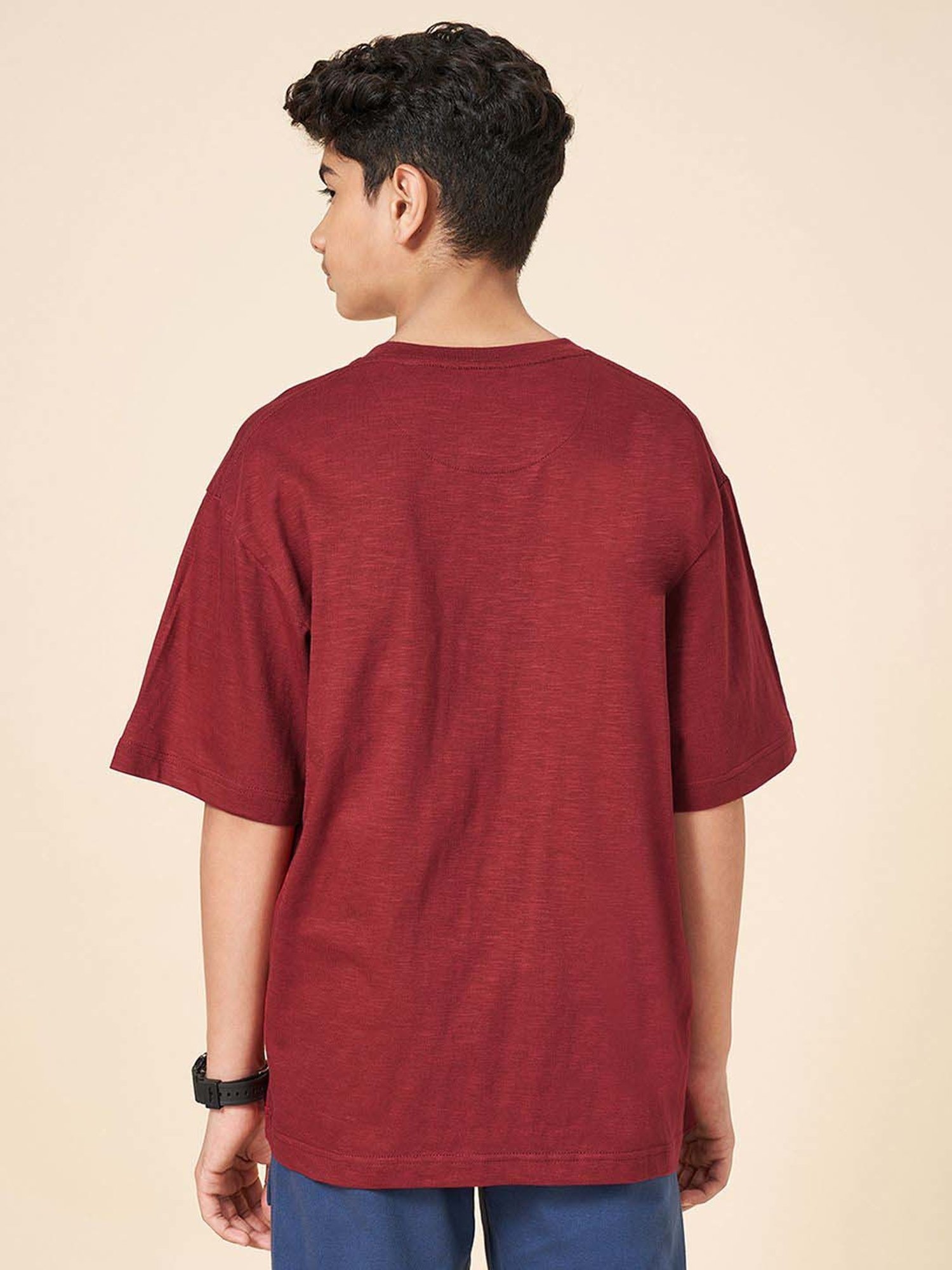 Coolsters by Pantaloons Boys Tibetan Red Cotton Printed T-Shirts