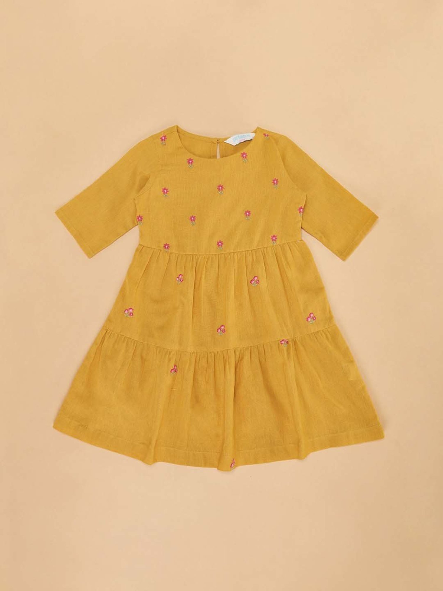 Budding Bees Kids Multicolor Floral Print Dress