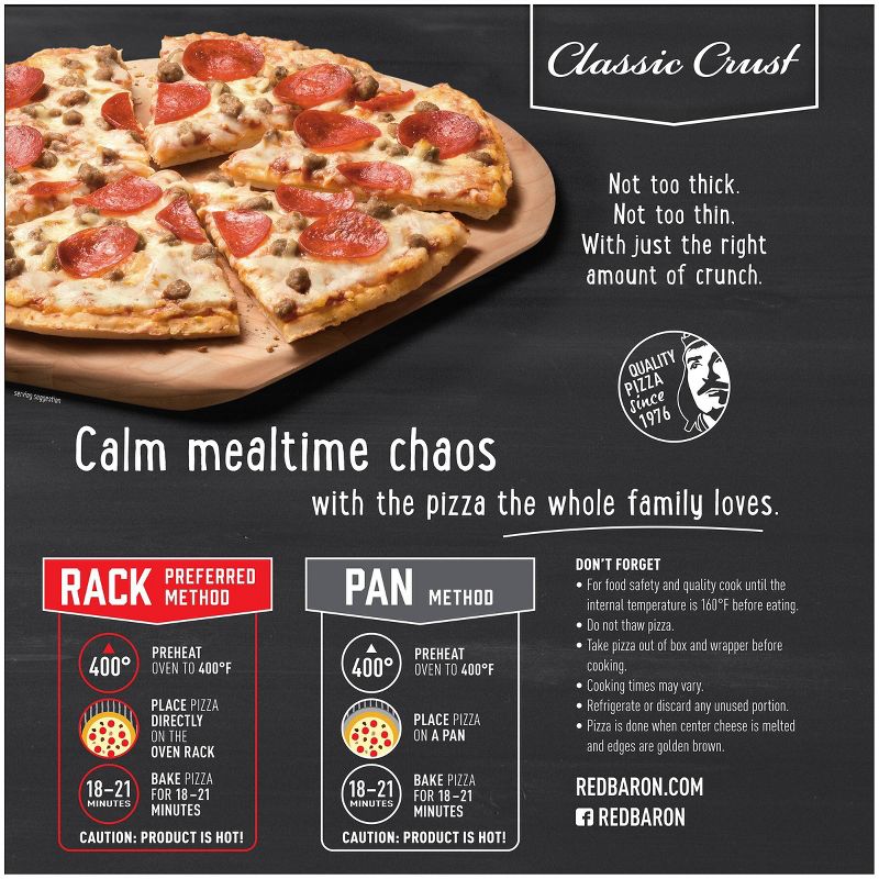 Red Baron Classic Sausage & Pepperoni Frozen Pizza - 21.9oz