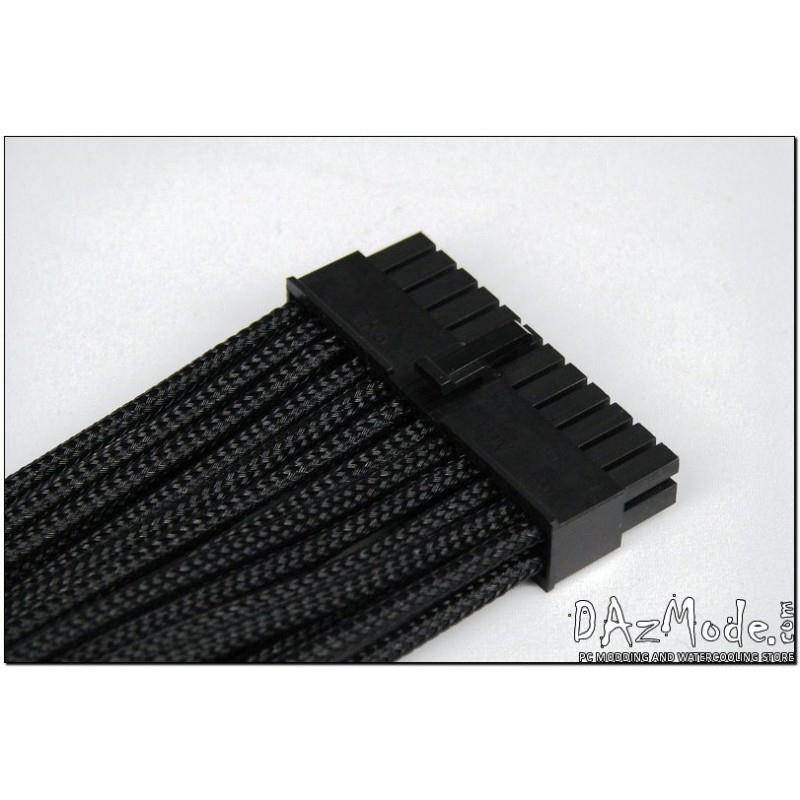 Darkside 24-Pin ATX 12" (30cm) HSL Single Braid Extension Cable - Jet Black (DS-0178)