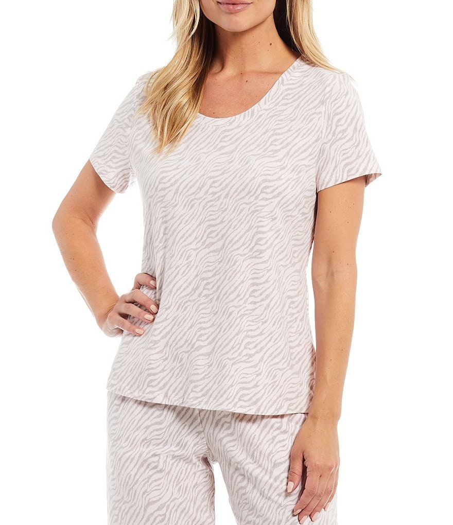 Sleep Sense Sketched Zebra Print Coordinating Sleep Tee