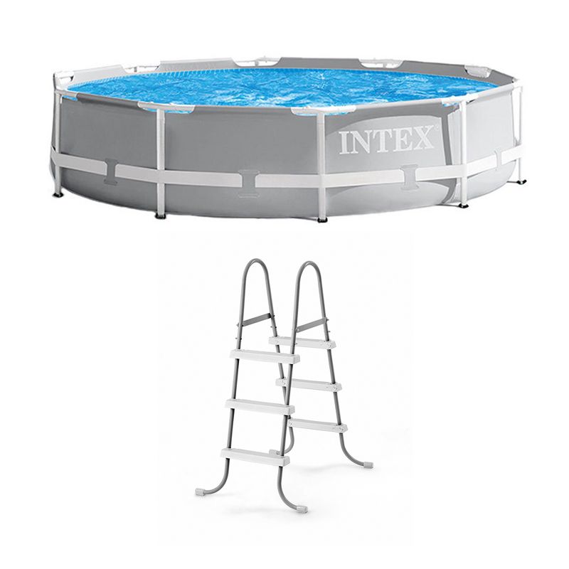 Intex 10' x 30" Above Ground Swimming Pool w/ 330 GPH Filter Pump & Pool Ladder