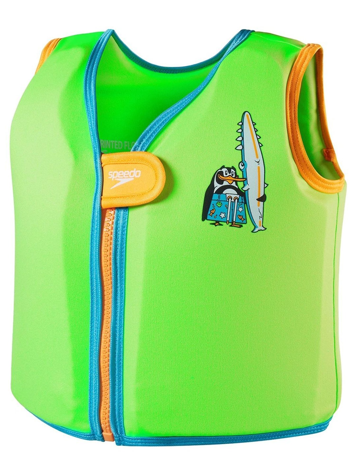 Speedo Chima Penguin Print Swim Confidence Float Vest (Green)