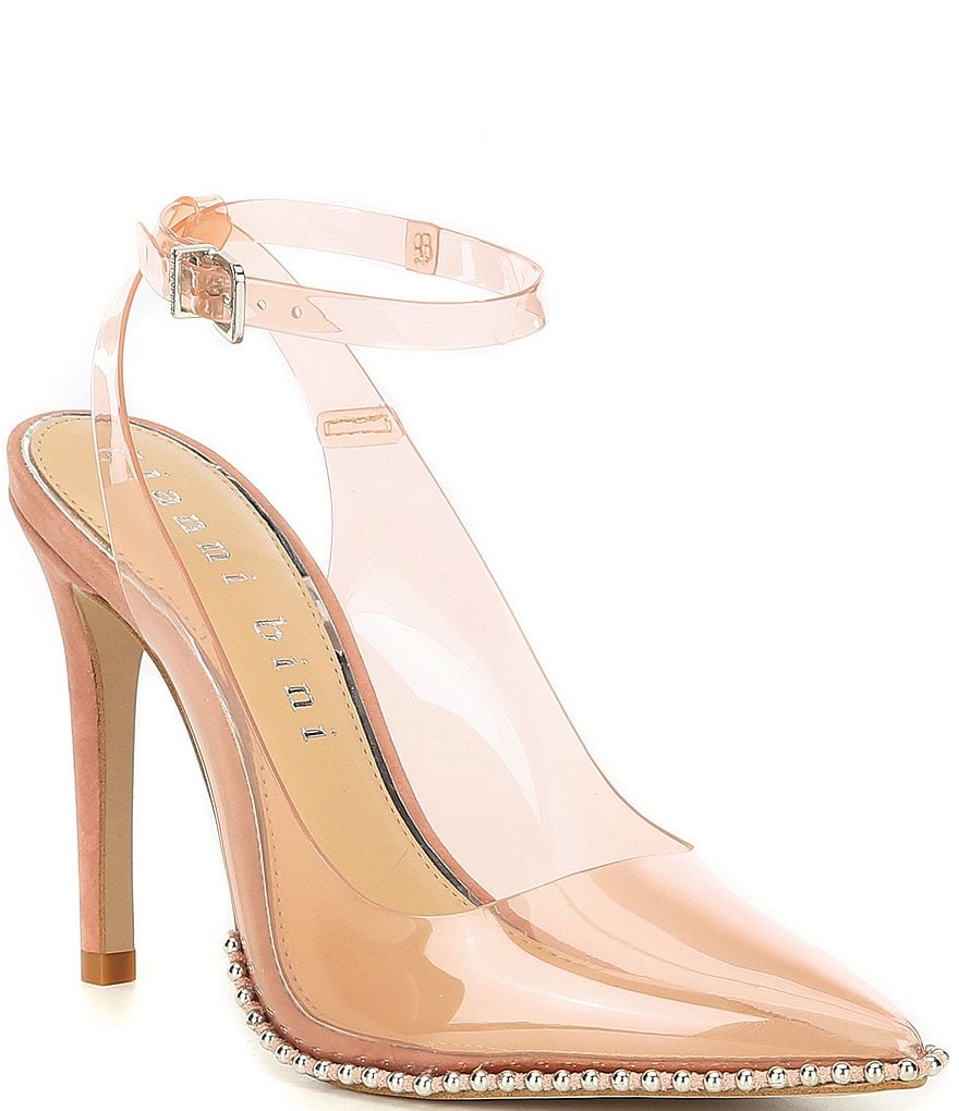 Trotters Kari Pearlized Leather Block-Heel Pumps