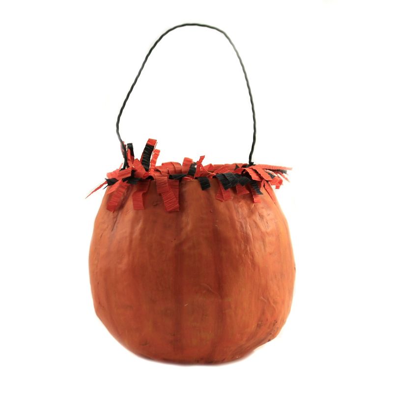 Jorge De Rojas 4.5" Griffin Pumpkin Bucket Pickle Nose Mean Face Halloween  -  Decorative Figurines