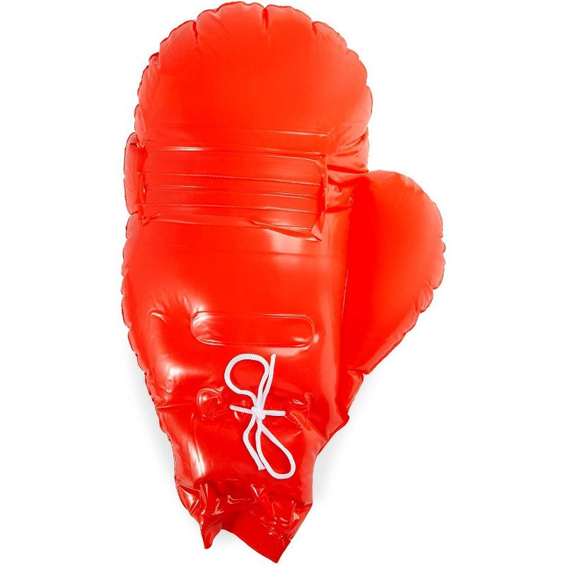 Blue Panda 2 Pairs Inflatable Boxing Gloves, Muay Thai Mitts Kick Training Gloves for Kids, Black & Red