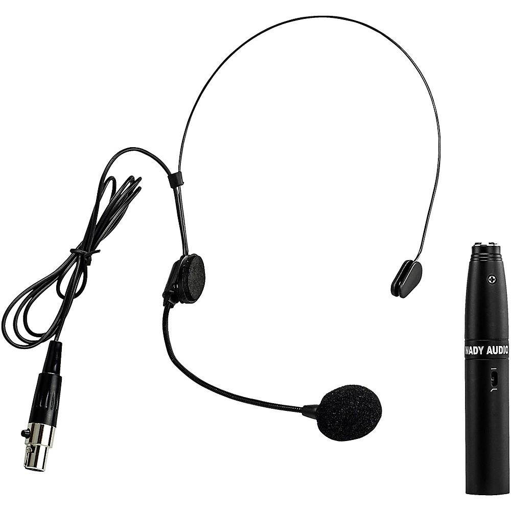 Nady HM-5U Unidirectional Condenser Headworn Microphone - For singing and speaking applications, lightweight, thin headband, adjustable boom microphone, mini-xlr connection