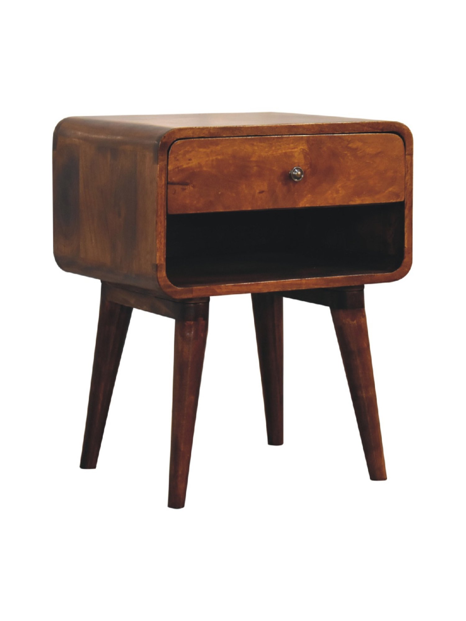 Sleepyhead Ally Teak Brown Sheesham Wood Bedside Table