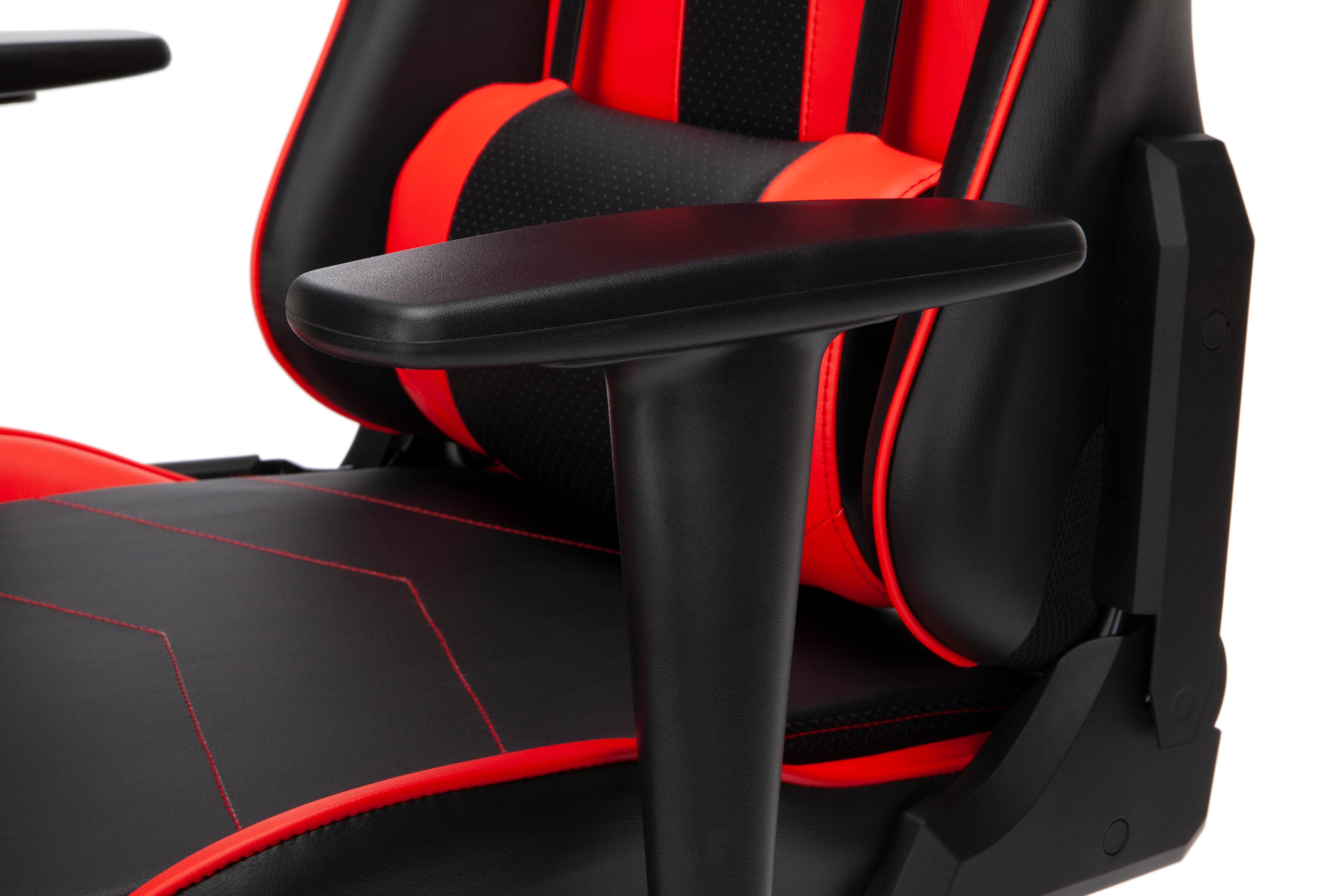 Essentials Collection High Back PU Leather Gaming Chair, in Red (ESS-6075-RED)