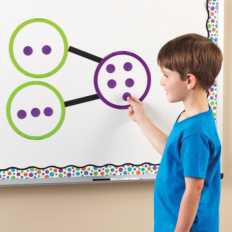 Learning Resources Giant Magnetic Number Bonds, Sticks to Whiteboard, 55 Pieces, Grades K+