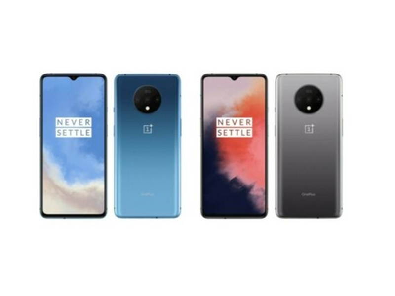 OnePlus 7T Snapdragon 855 Plus Octa Core 90Hz AMOLED 48MP Triple Cameras 6.55" 4G LTE 8+128GB 48+12+16MP Unlocked Smartphone International Version - Glacier Blue