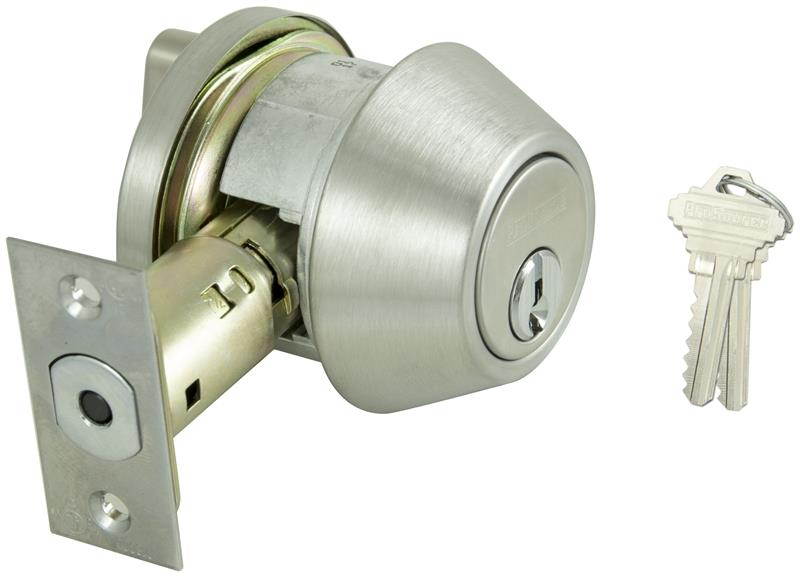 DEADBOLT SINGLE CYL GRADE2 SAT