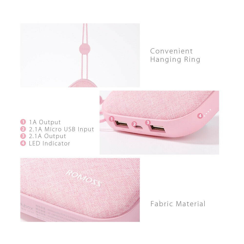 Portable Power Bank 2 USB 2.1A Stylish Battery Charger For Mobile Phone