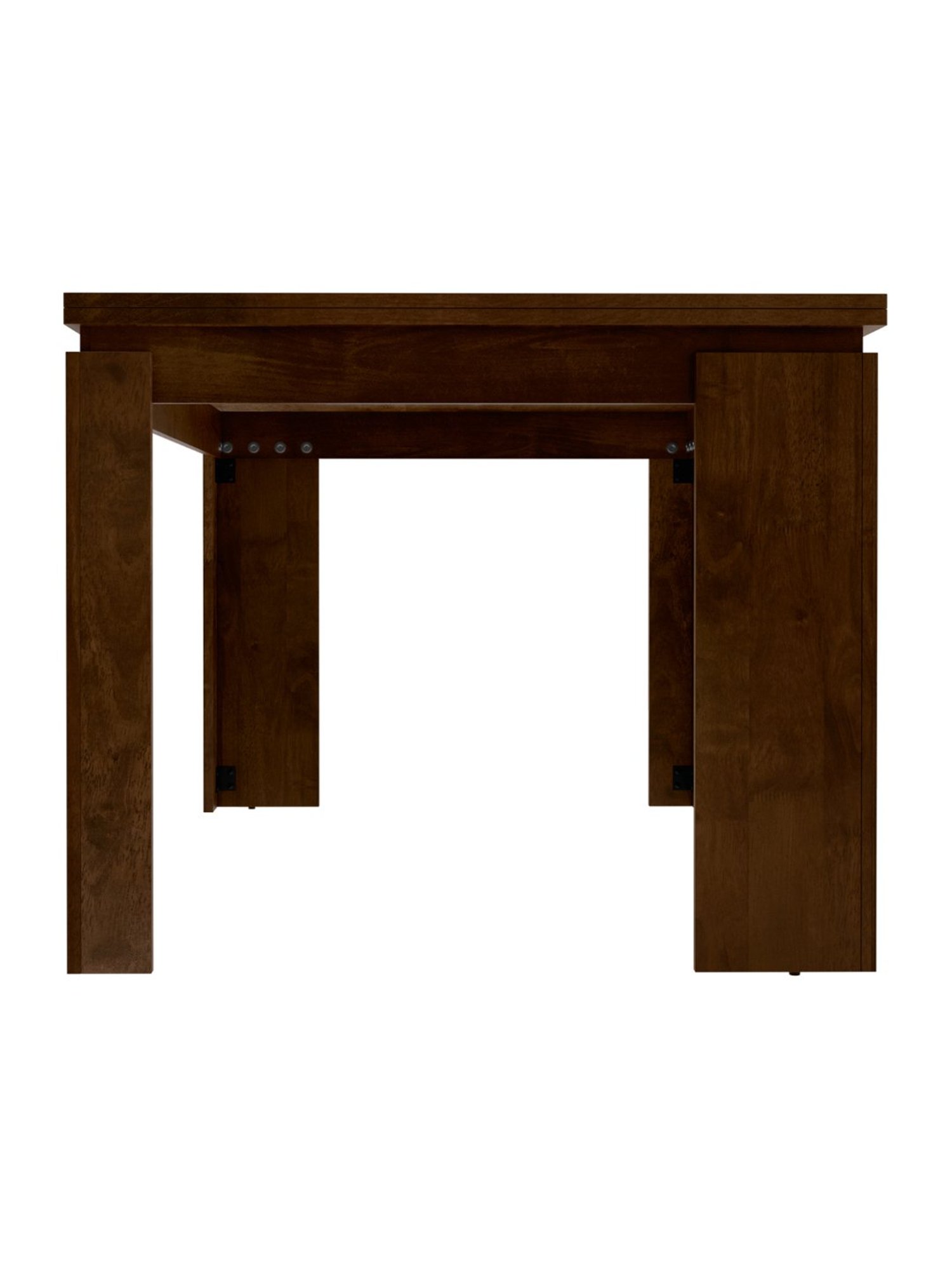 Godrej Interio Holly Dark Brown Rubber Wood 6 Seater Rectangular Dining Table