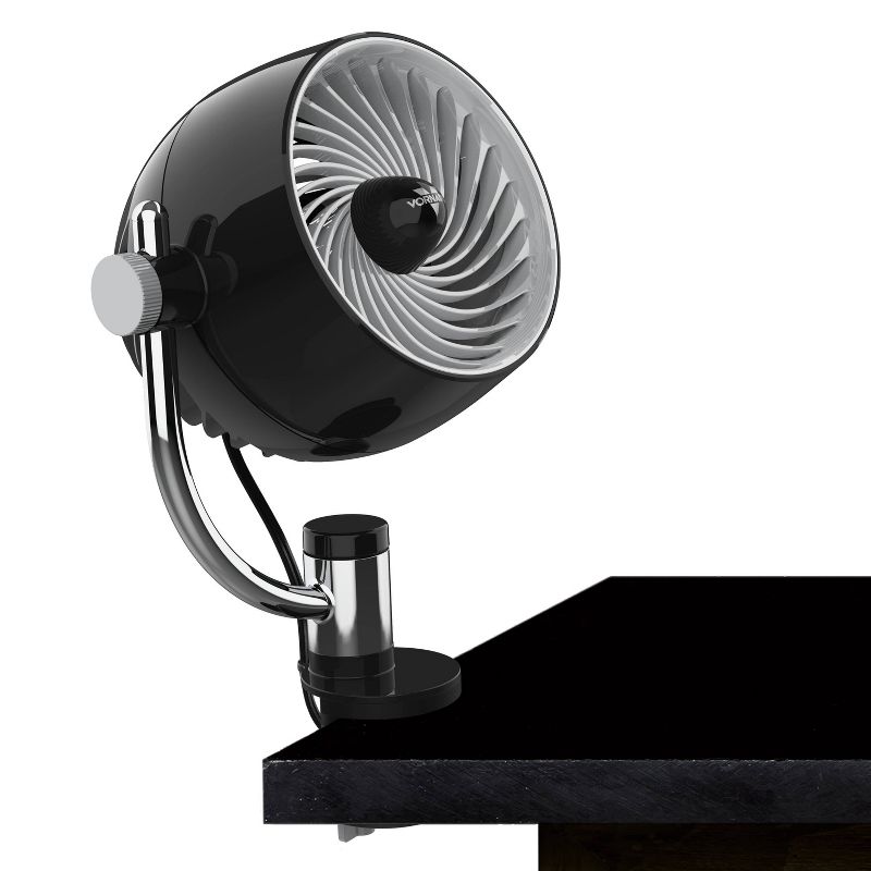Vornado Pivot3C Personal Air Circulator Portable Fan with Multi Surface Clip Black