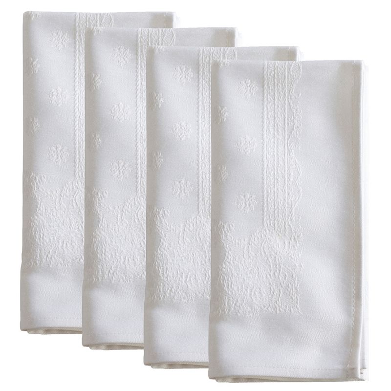 Saro Lifestyle Polka Dot Design Jacquard Napkins (Set of 4)