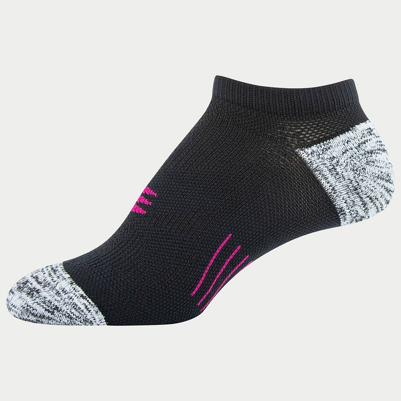 Powersox Women's Cushioned 6pk No Show Athletic Socks - White/Black/Gray 4-10