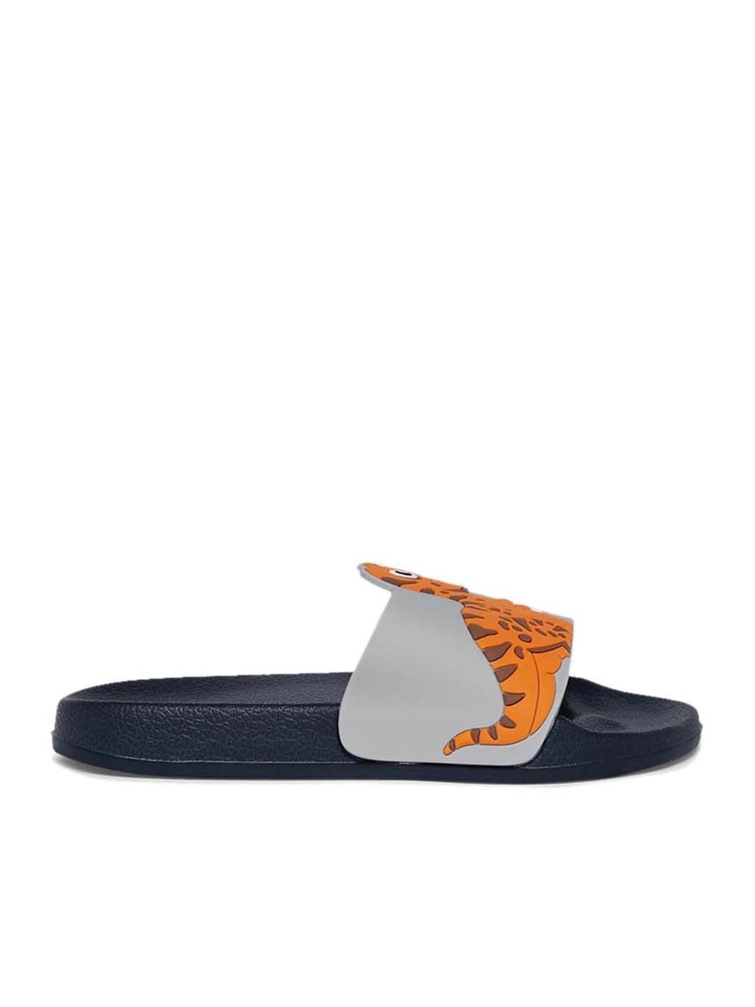 Pantaloons Junior Grey & Black Casual Slides