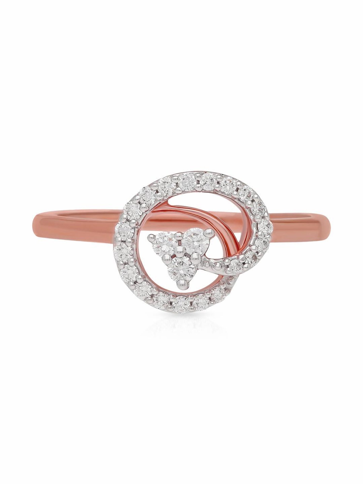 Mia By Tanishq Nature's Finest 14k Yellow Zigzag Treasures Gold Diamond Ring