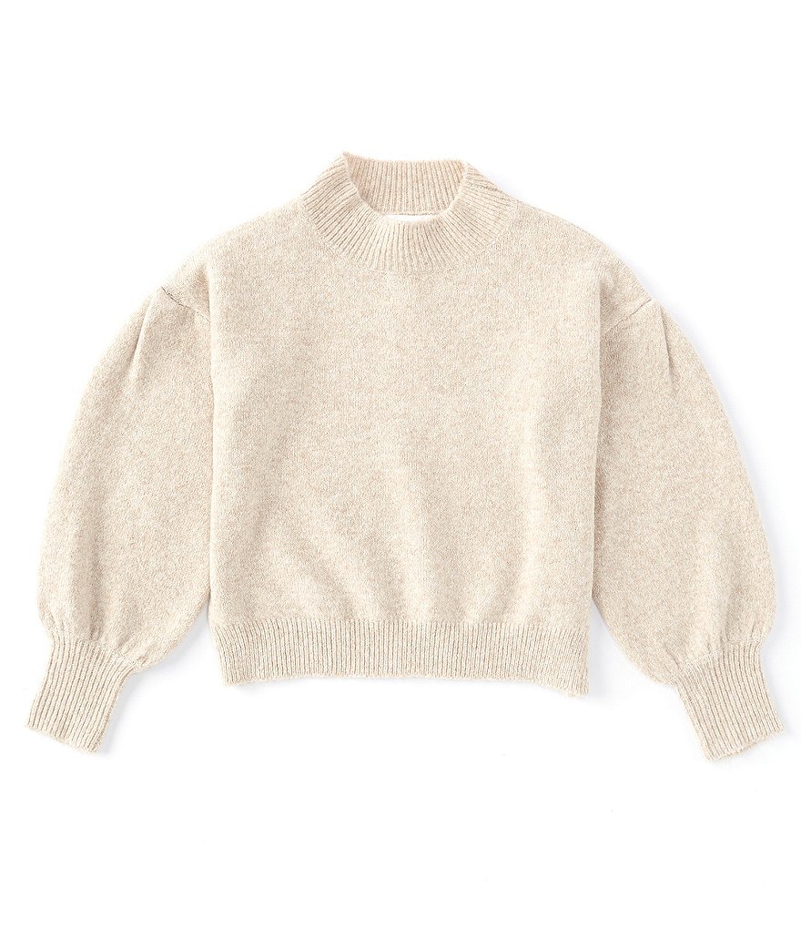 GB Girls Big Girls 7-16 Mock Neck Solid Sweater