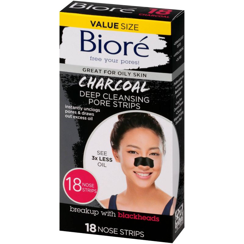 Biore Charcoal Deep Cleansing Pore Strips - 18ct