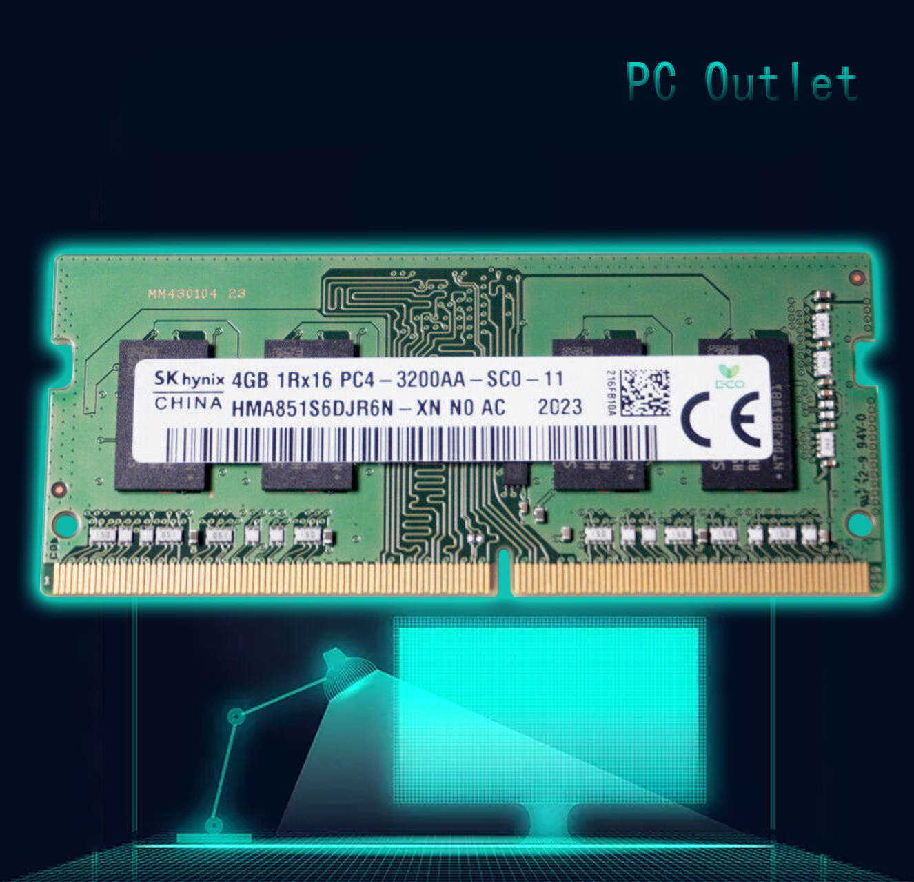 SK Hynix 4GB PC4-3200AA DDR4 3200Mhz SO-DIMM Memory HMA851S6DJR6N-XN