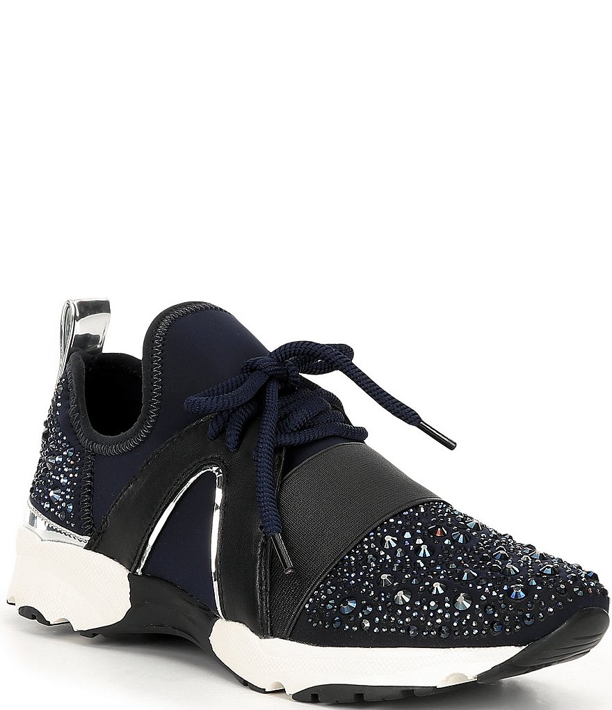 Carvela Lament Bling Embellished Lace-Up Sneakers