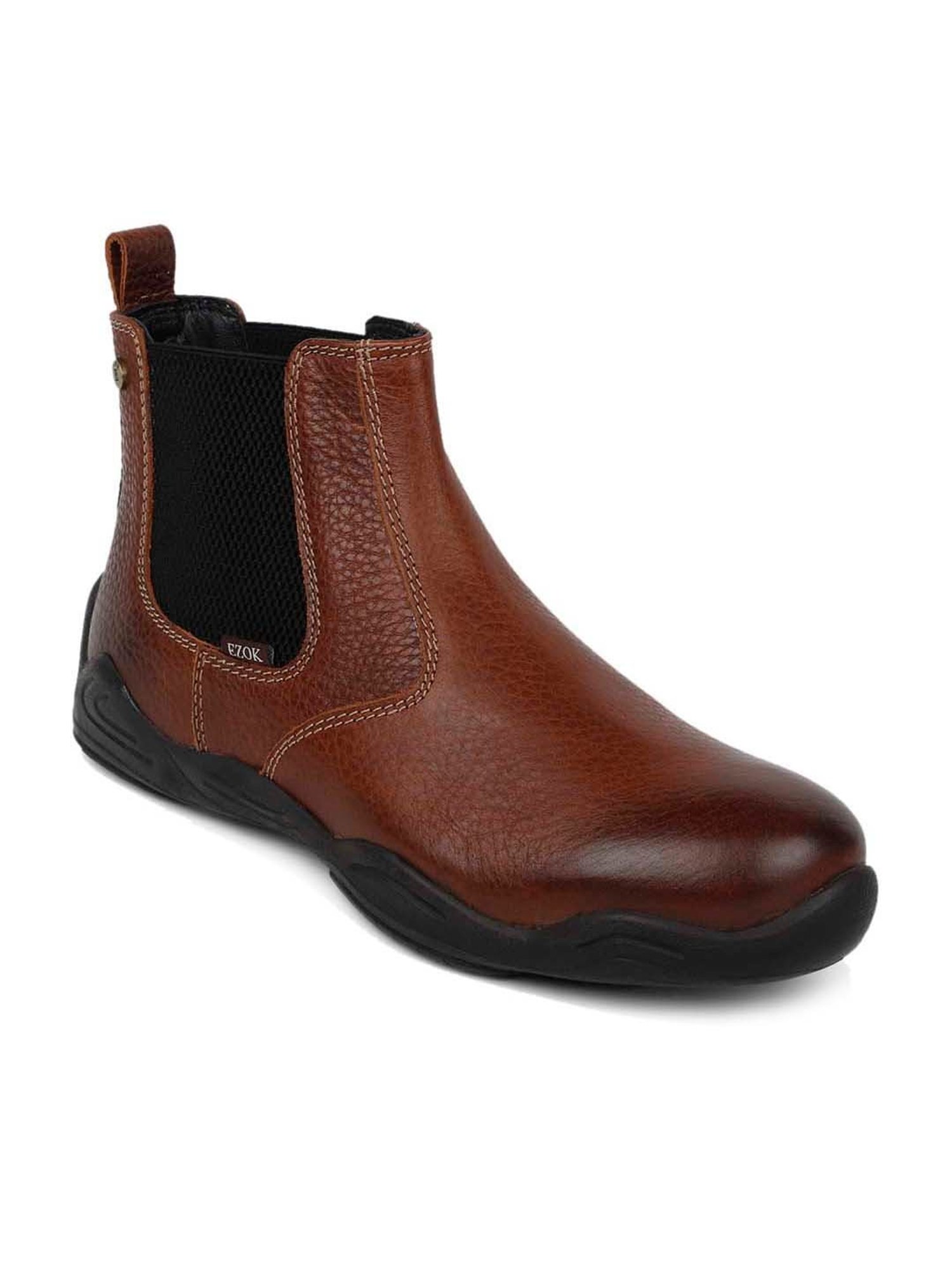 EZOK Men's Tan Chelsea Boots