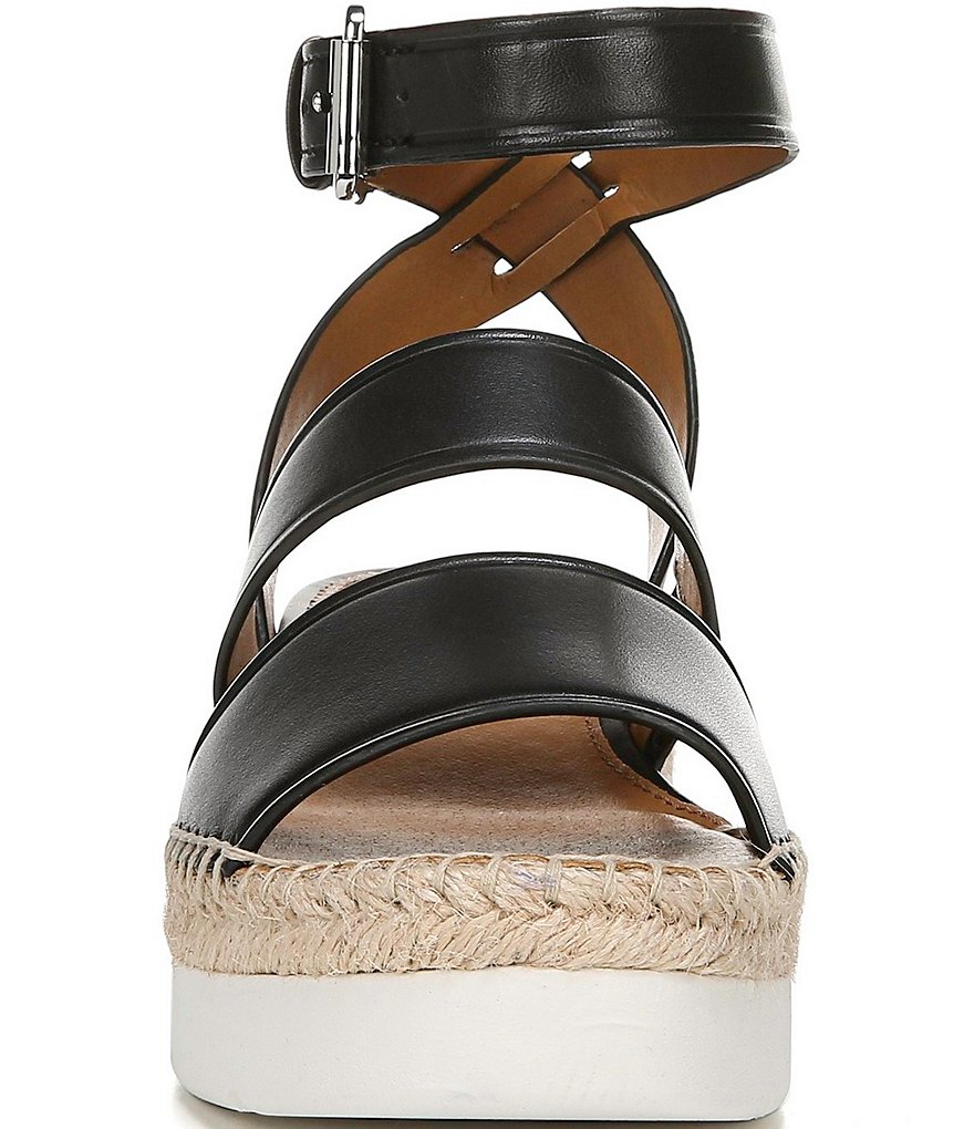 Sarto by Franco Sarto Calvin Leather Espadrille Platform Wedge Sandals