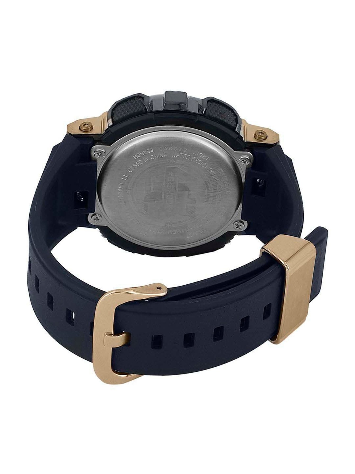 Casio G-Shock G-Steel GM-114GEM-1A9DR Black-Gold Ip Analog-Digital Dial Resin Band Men's Watch G1346