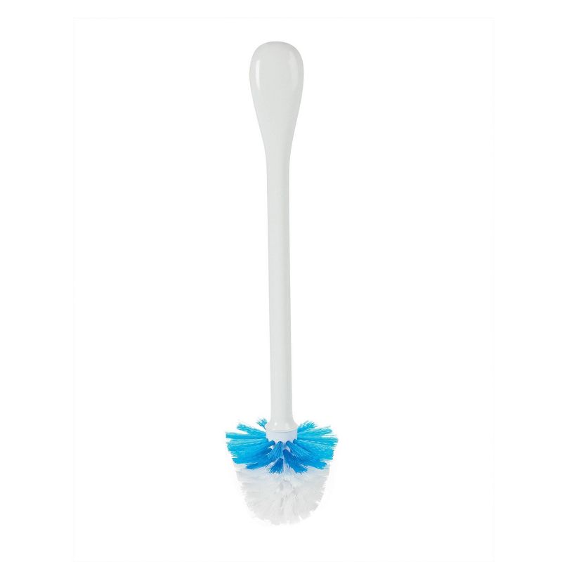 Deluxe Aluminum Handle Toilet Brush with Fully Removable Liner White - Bath Bliss