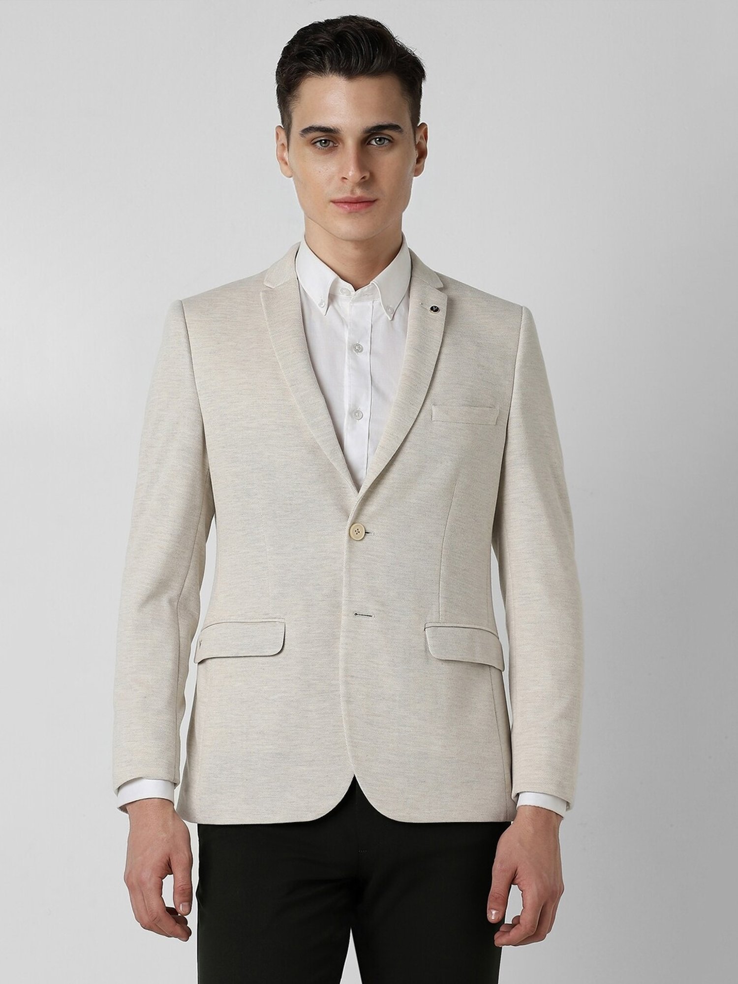 Vastramay Black Regular Fit Blazer